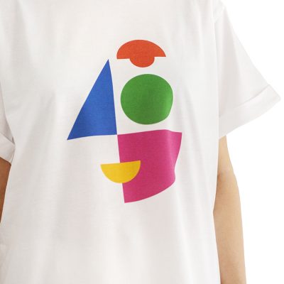 Tricou alb Alf detaliu print