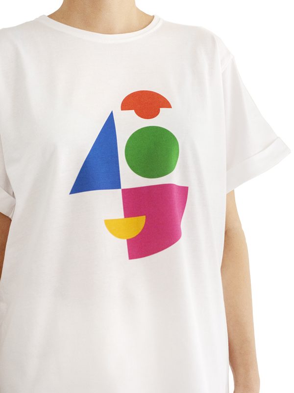 Tricou alb Alf detaliu print