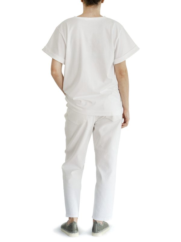 Tricou alb Oslo spate