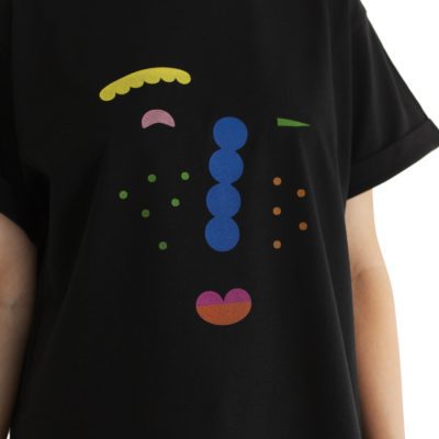 Tricou negru Wink detaliu print